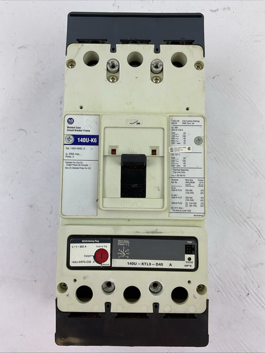 ALLEN BRADLEY 140U-K6L3-D40 (140U-K6X3 140U-KTL3-D40 140U-KRP3-D35)