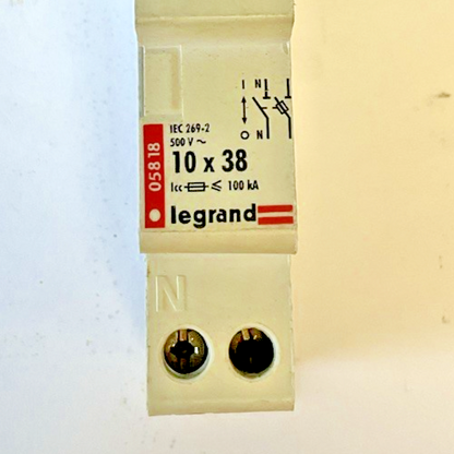 LEGRAND 05818 FUSE HOLDER 10 x 38 100KA 500VAC  ***LOTOF3***