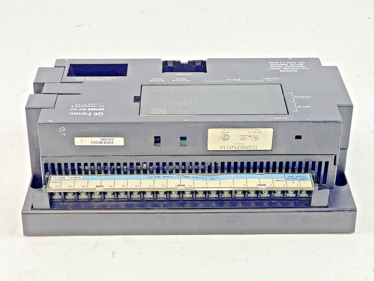 GE FANUC - IC692CPU211E - SERIES 90-20 PROGRAMMABLE CONTROLLER - 24 VDC, 120 VAC