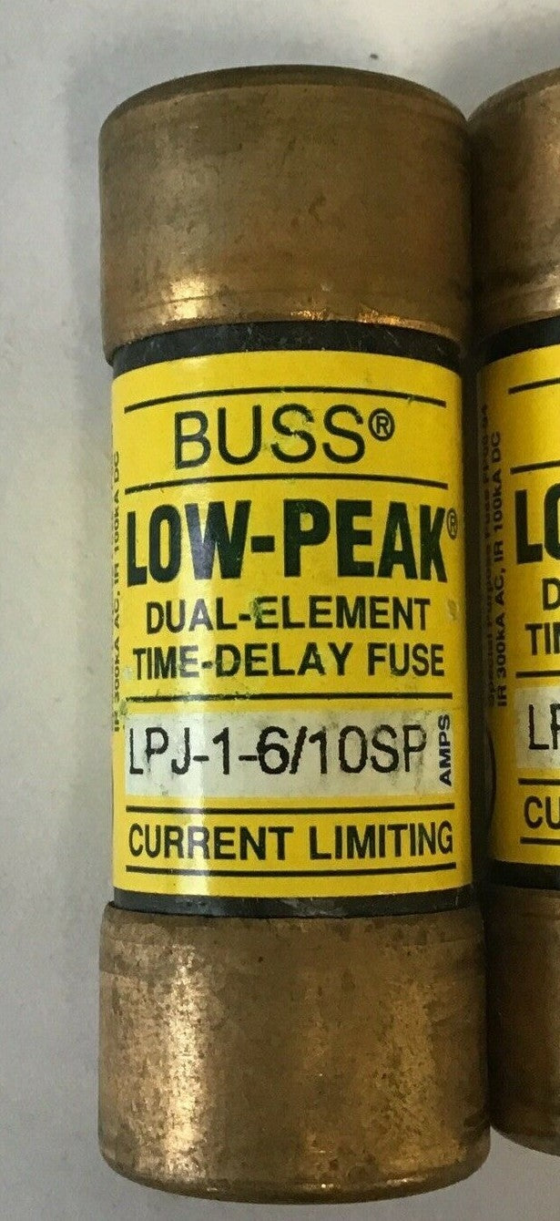 BUSS LPJ-1-6/10SP FUSE DUAL ELEMENT TIME-DELAY 600VAC CLASS J ***LOTOF3****