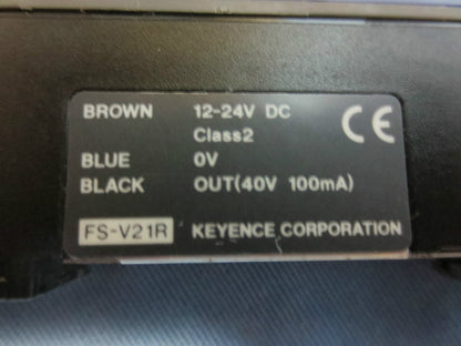 KEYENCE FS-V21R PHOTOELECTRIC FIBER OPTIC AMPLIFIER - 12-24VDC