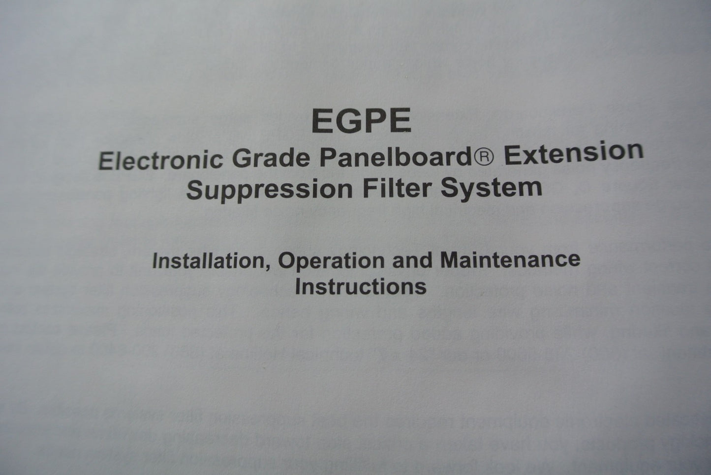 CURRENT TECHNOLOGY 900-0125-011 / EGPE80 PANELBOARD EXTENSION SUPPRESSION FILTER