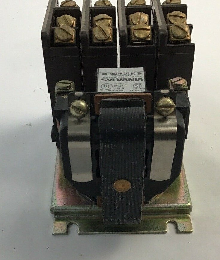 SYLVANIA 7303 3M4R-76 TYPE PM AC RELAY / 110-120V / 4 N.O. / 4 N.C./ NEW SURPLUS