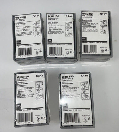 APPLETON WSM150 GNAG BOX 3 HOLE 1/2" GRAY ***LOTOF5***
