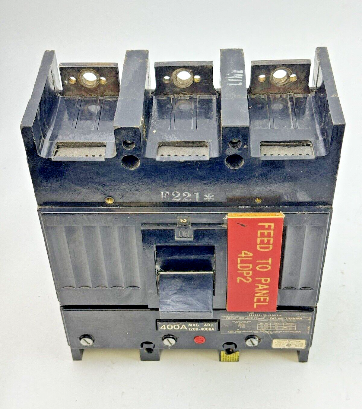 GE - TJK436F000 - CIRCUIT BREAKER W/ 400A TRIP - 3 POLE/ 600 VAC/ 400 A
