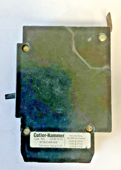 CUTLER HAMMER GHB1015 CIRCUIT BREAKER 277VAC 125VDC 15A ***LOTOF4***