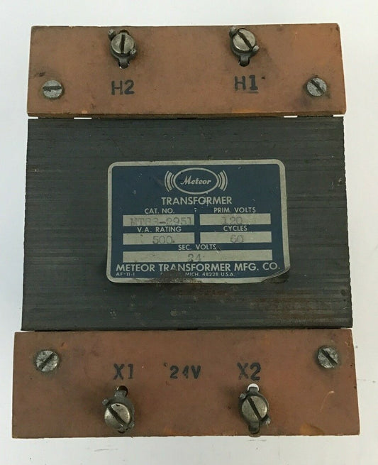 METEOR TRANSFORMER MT88-2951 120V 60CY 500V.A. 24SEC.V