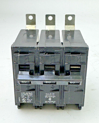 SIEMENS - B360 - BOLT-ON CIRCUIT BREAKER -3 POLE/ 240VAC/ 60A/ 10kA - NEW