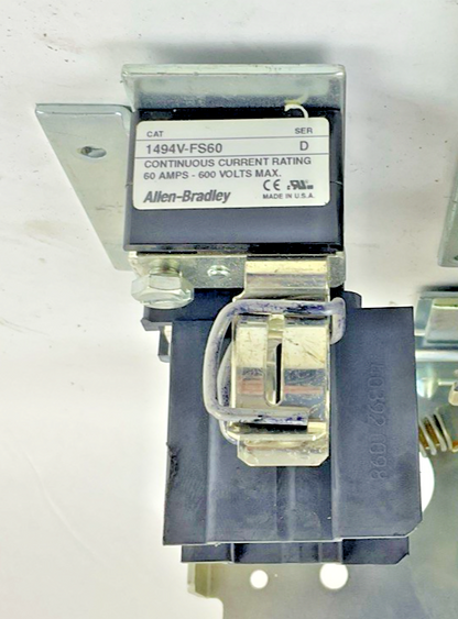 ALLEN BRADLEY 1494V-DS60 SER D 60A 600V 1494V-FS60 SER D SWITCH LONG HANDLE 12"