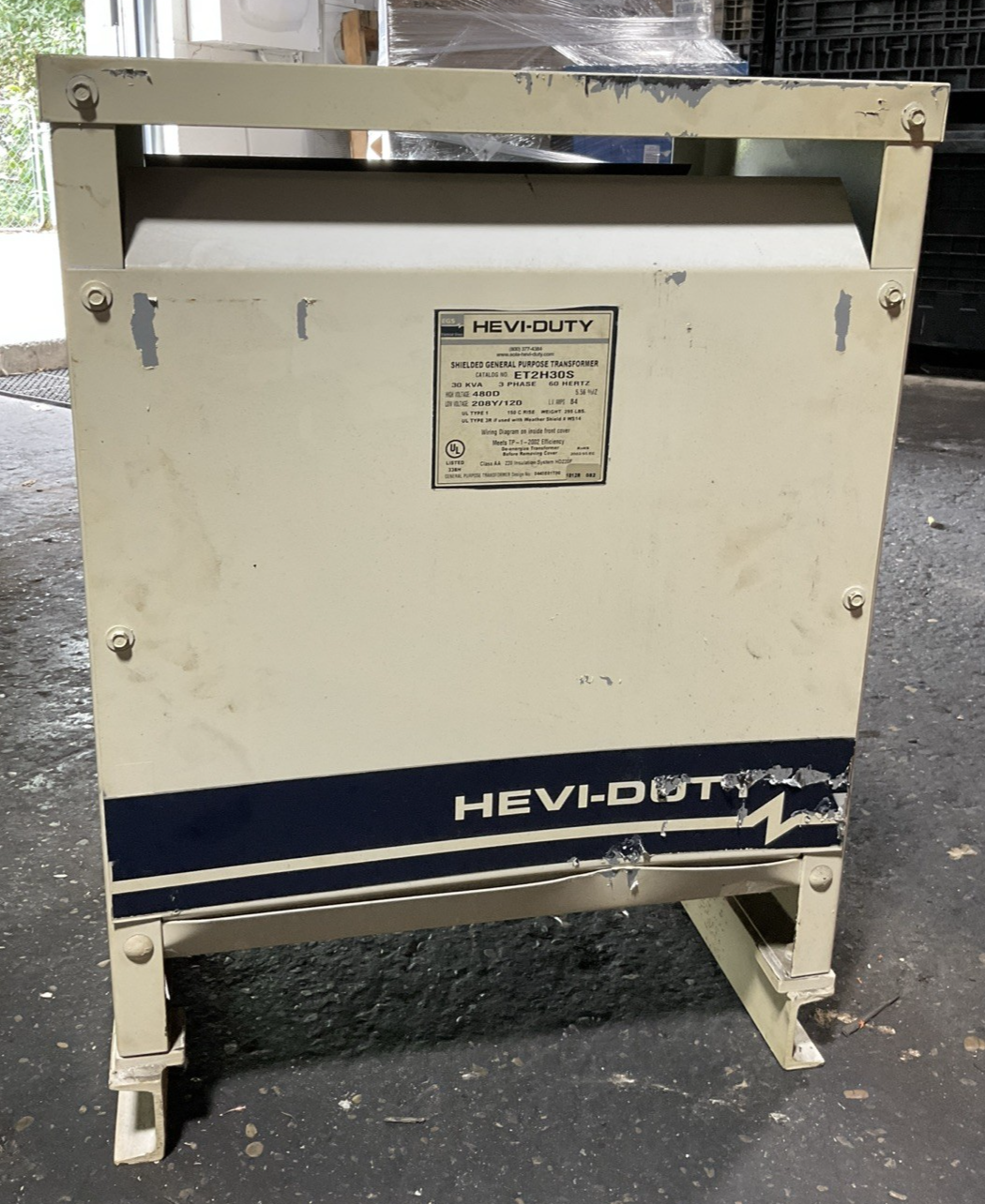 EGS HEVI-DUTY ET2H30S 30KVA 3PH 60HZ HV 480D LV208Y/120 LV AMPS 84 TRANSFORMER