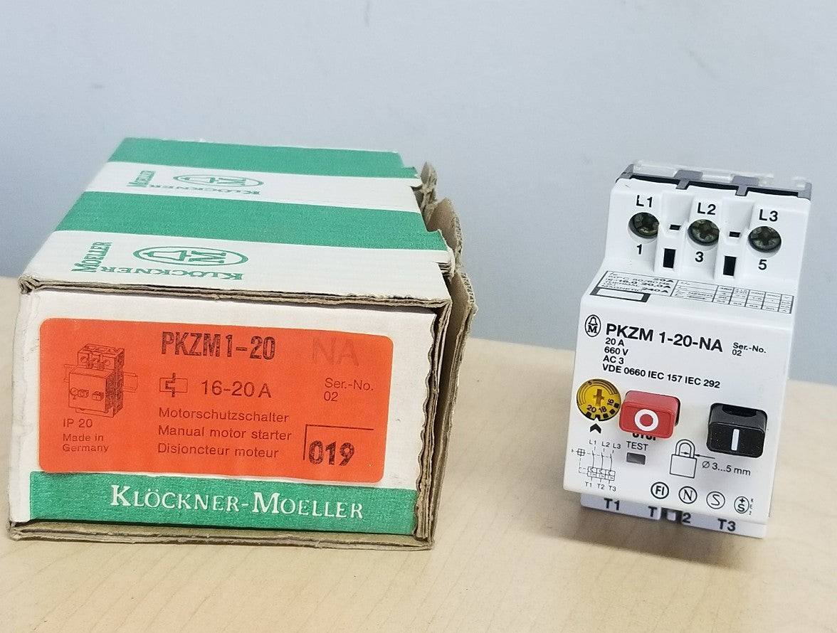 KLOCKNER MOELLER PKZM1-20 Motor Protector LOT OF 2 NEW IN BOX