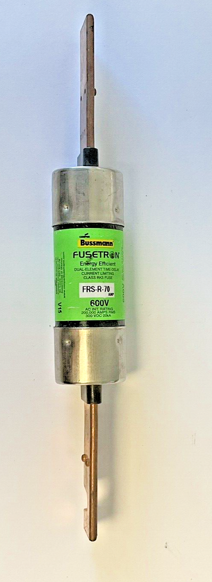 BUSSMANN FUSETRON FRS-R-70 FUSE 600V 300VDC 70A ***LOTOF3***