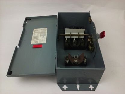CHALLENGER HD361SNC, SAFETY SWITCH, TYPE 1 INDOOR, 30A, 600V, 3P, FUSIBLE, NEW