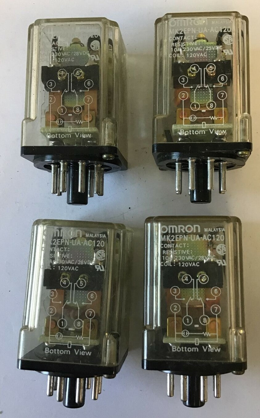 OMRON MK2EPN-UA-AC120 RELAY 10A 230VAC/28VDC ***LOTOF4***