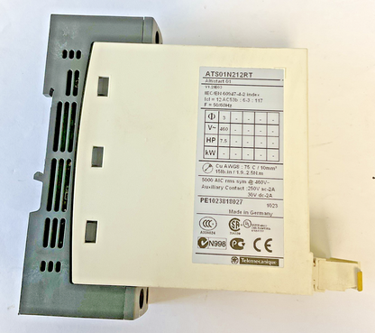 SCHNEIDER ELECTRIC ATSO1N212RT SOFT STARTER 50/60HZ 460VAC 7.5HP