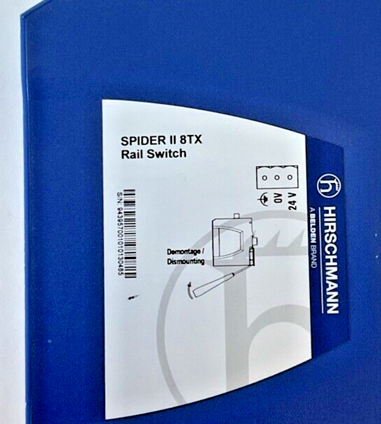 HIRSCHMANN SPIDER II 8TX RAIL SWITCH 24V 32VDC