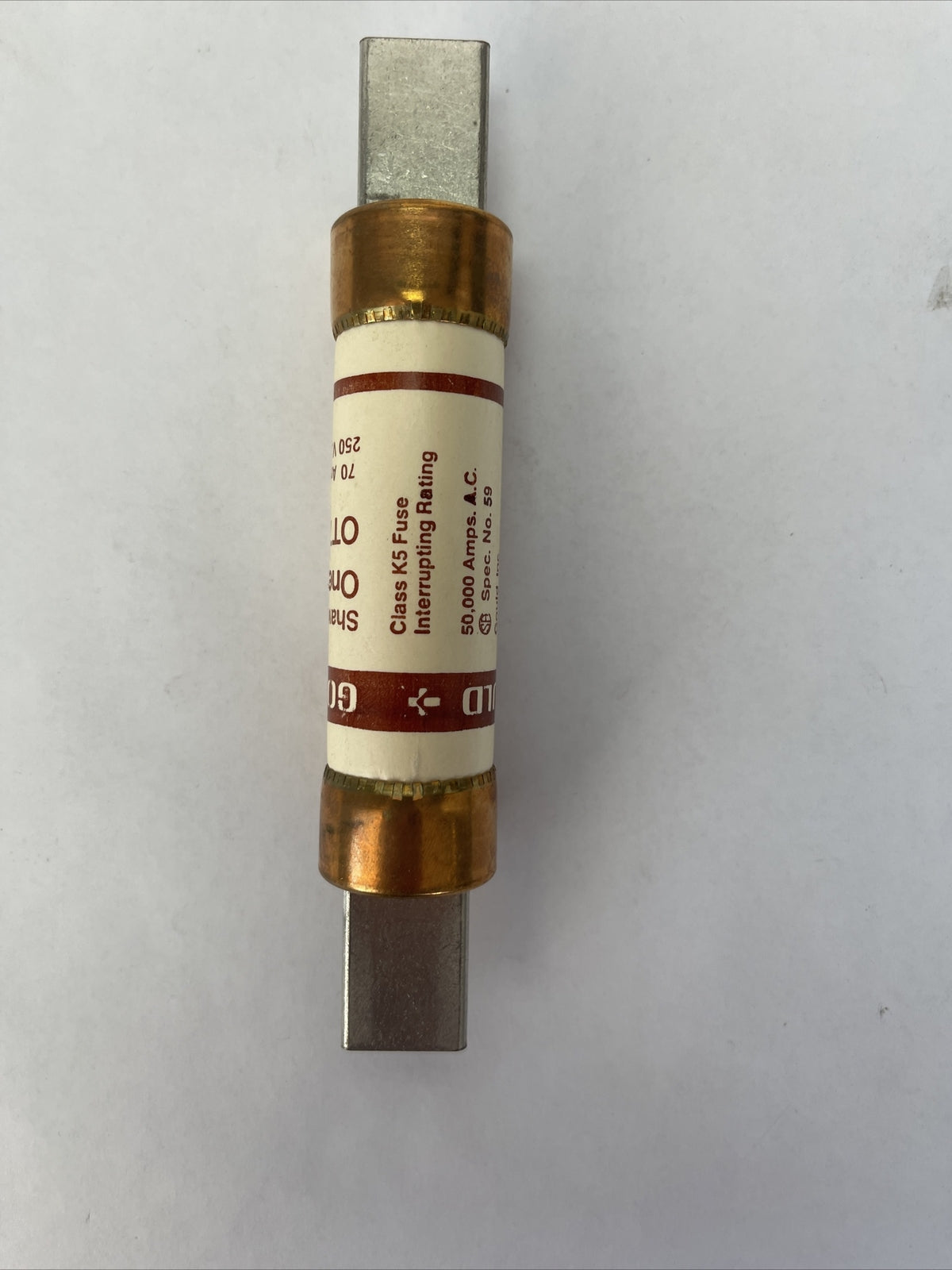 GOULD SHAWMUT OT70 ONE-TIME FUSE 70AMP 250VAC CLASS K5 (LOT OF 5)