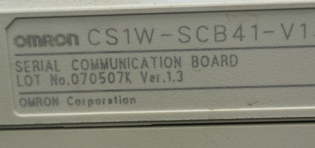 OMRON CS1G-CPU44H PROGRAMMABLE CONTROLLER / CPU + CS1W-SCB41-V1 SERIAL COMM BRD