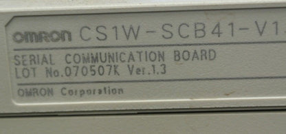 OMRON CS1G-CPU44H PROGRAMMABLE CONTROLLER / CPU + CS1W-SCB41-V1 SERIAL COMM BRD