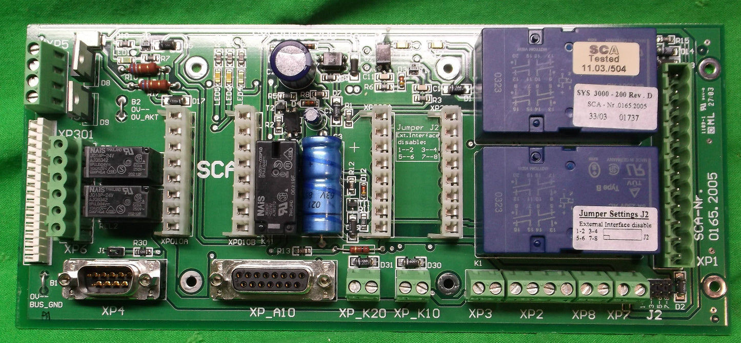 SCA SCHUCKER SYSTEM BOARD 3000-200, DRI_Noz, 0165.2005