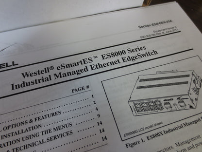 WESTELL A90-ES8008G eSmartES INDUSTRIAL MANAGED ETHERNET EdgeSwitch NEW SURPLUS