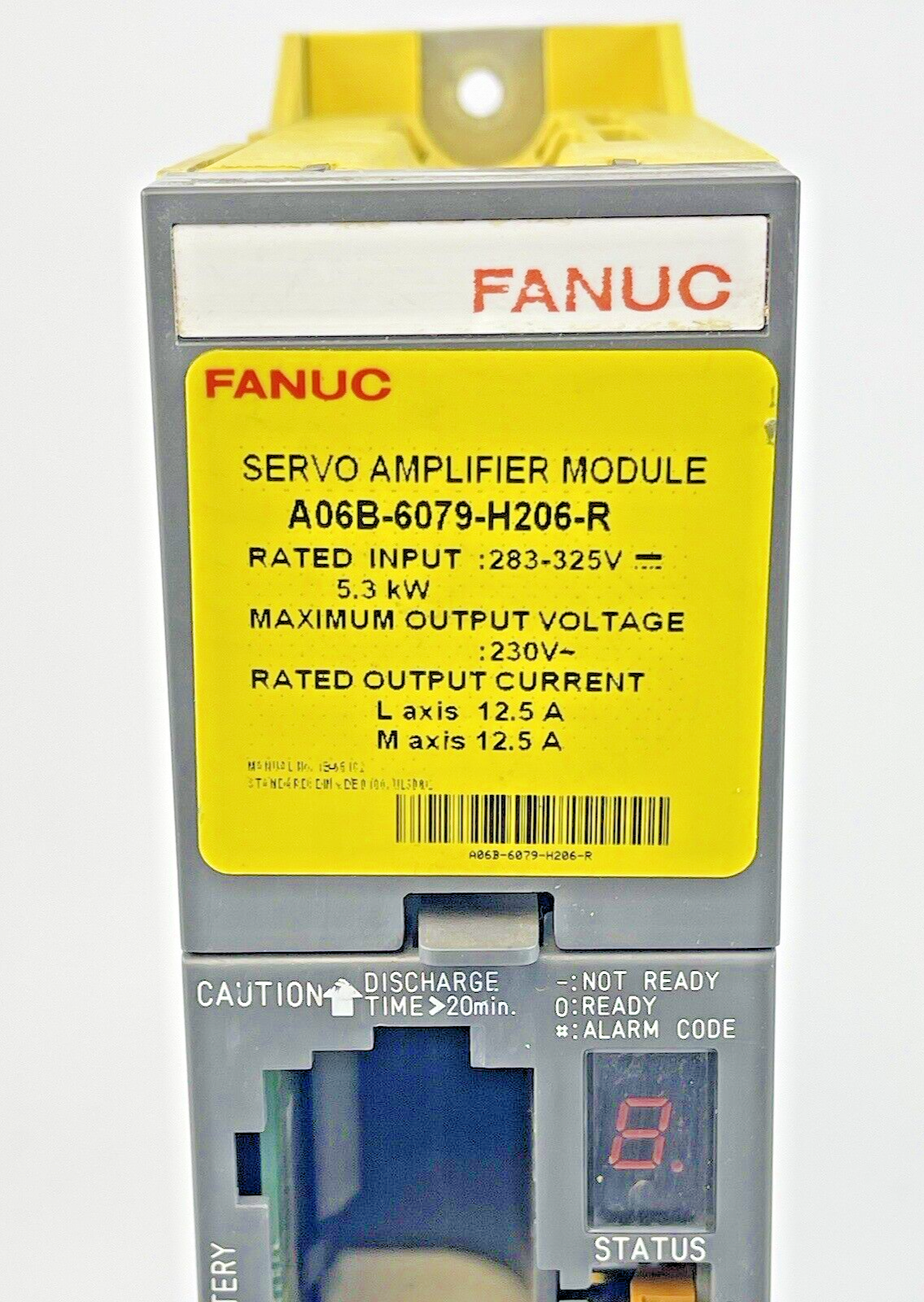 FANUC - A06B-6079-H206-R - SERVO AMPLIFIER MODULE - 283-325V, 5.3kW, 12.5 A
