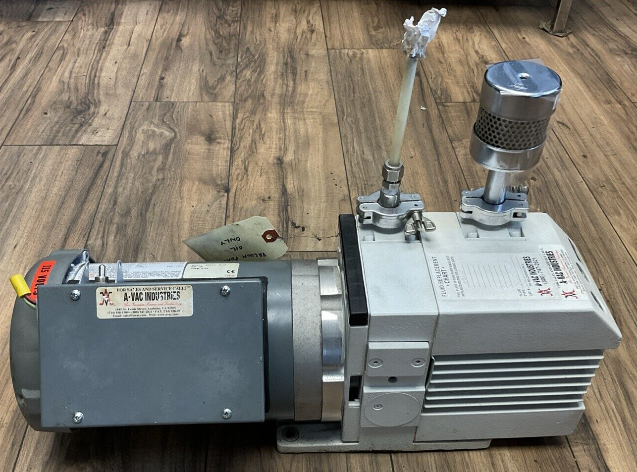 MOTOR VACUUM PUMP TRIVAC D8B 91255-1 MARATHON BQH 56B17F5558D P 3/4HP 1725RPM