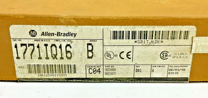 ALLEN BRADLEY 1771-IQ16 PLC ISOLATED INPUT MODULE SER.B REV.C04 32VDC FW REV.A