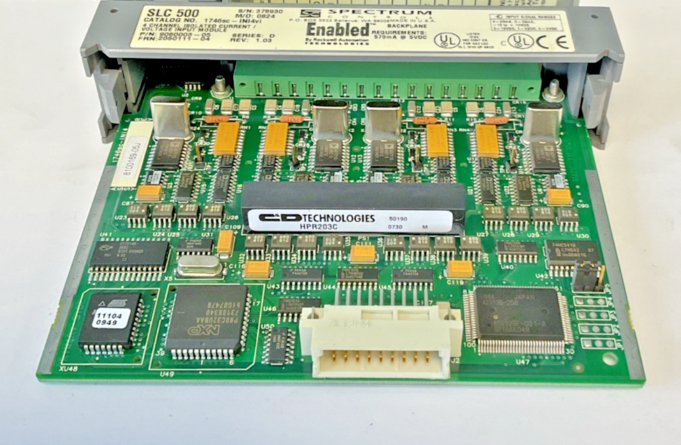 SPECTRUM CONTROLS 1746SC-INI4VI 4 CHANNEL INPUT MODULE SER.D REV.1.03 SLC500
