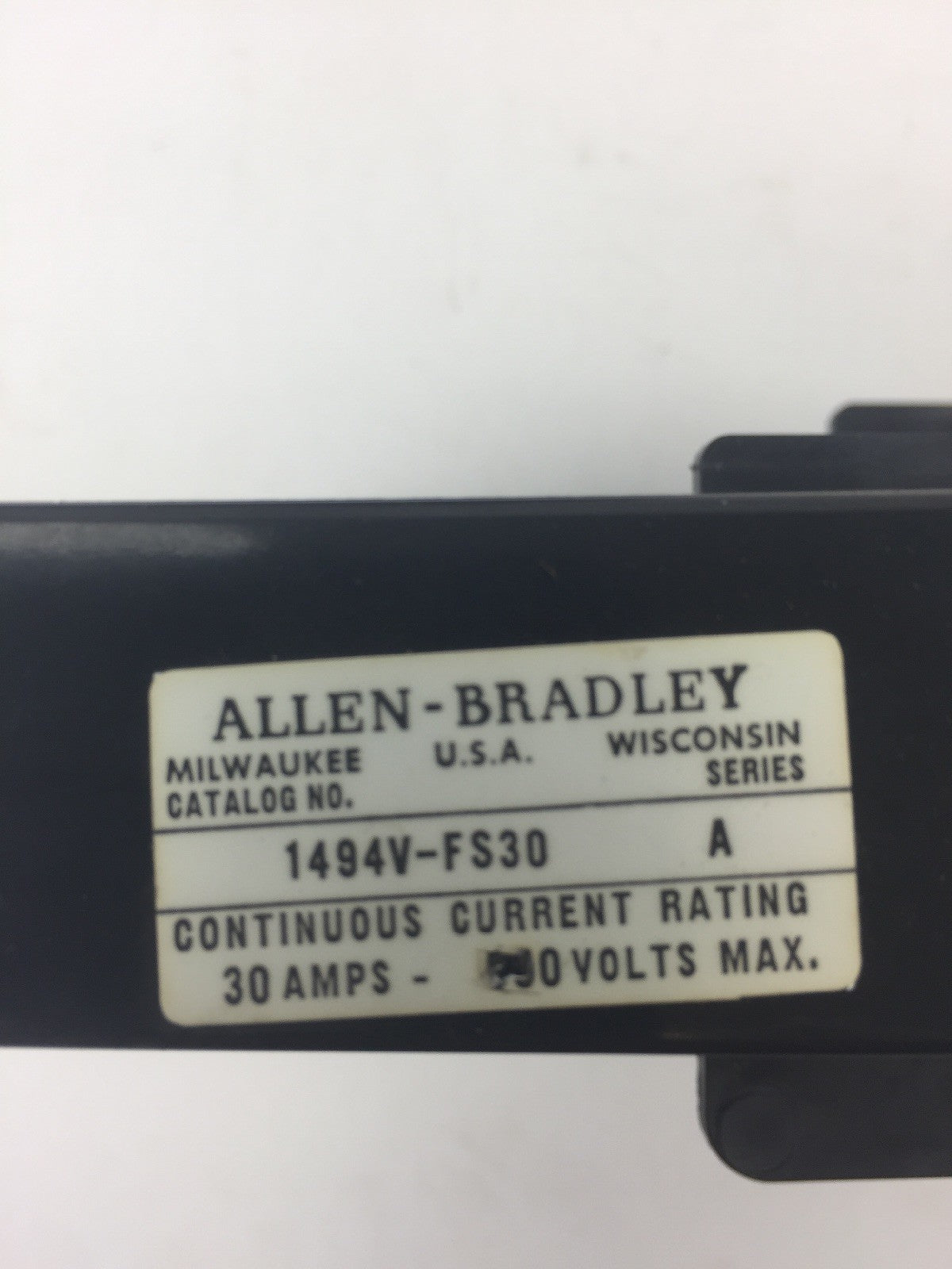 ALLEN BRADLEY 1494V-DH233 FUSIBLE DISCONNECT SWITCH KIT 30A 250V CHIPPED PLASTIC