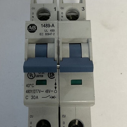 ALLEN BRADLEY 1489-A2C300 CIRCUIT BREAKER 30A 2POLE SER.A
