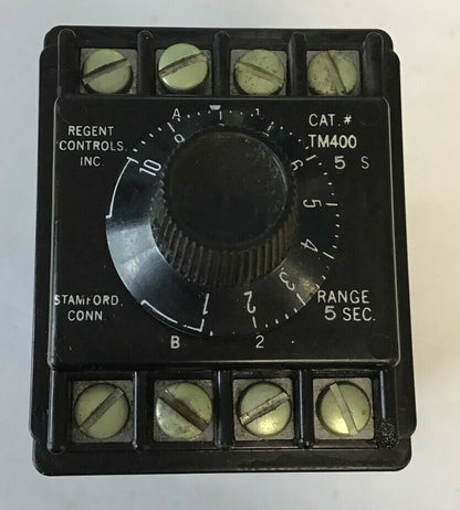 REGENT TM400 SOLID STATE TIMER 115V 50/60CY 1AMP RANGE 5SEC