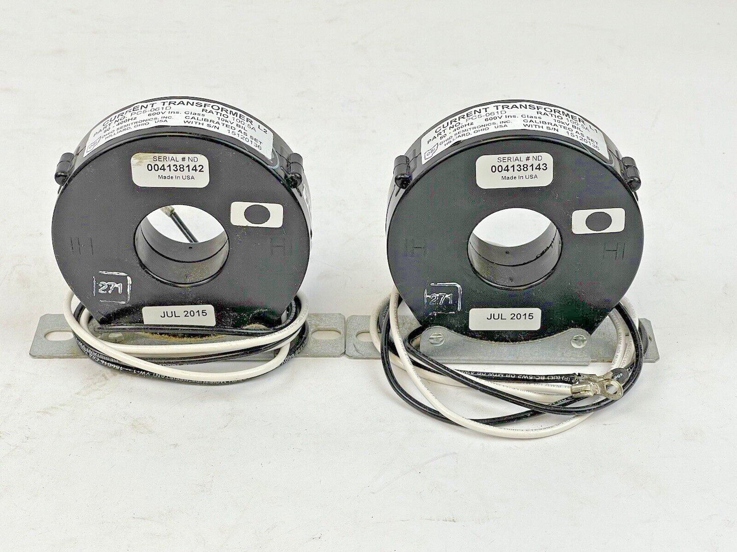 OHIO SEMITRONICS - PC5-061D - AC WATT TRANSDUCER WITH (2) CURRENT TRANSFORMERS
