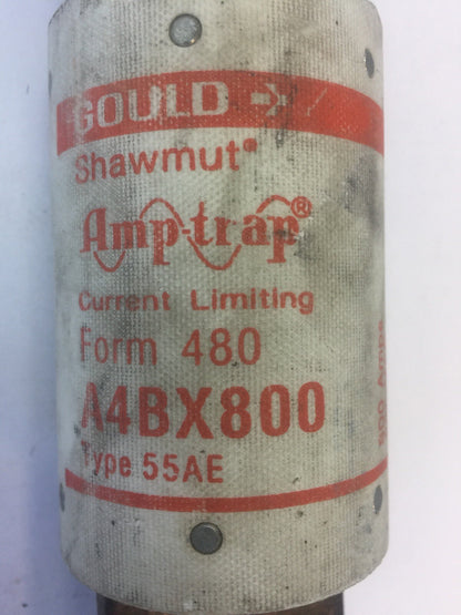 GOULD SHAWMUT A4BX800 AMP-TRAP CURRENT LIMITING FUSE 800A 600VAC FORM 480 TYPE