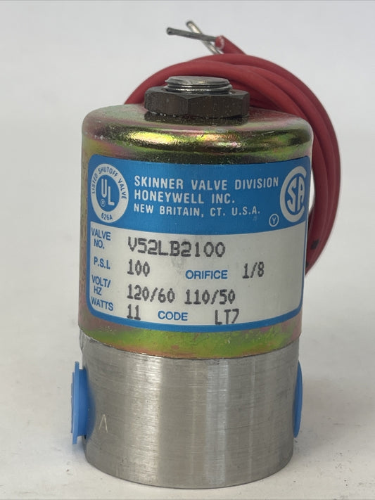 SKINNER V52LB2100 V5 SERIES SOLENOID VALVE 100PSI 110/120V 50/60HZ 11WATTS