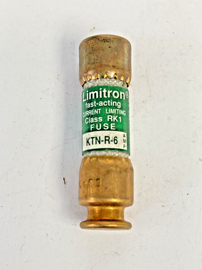 BUSSMANN - *BOX OF 4* -KTN-R-6 - 6 AMP, 250 VAC, FAST-ACTING, CURRENT-LIMITING