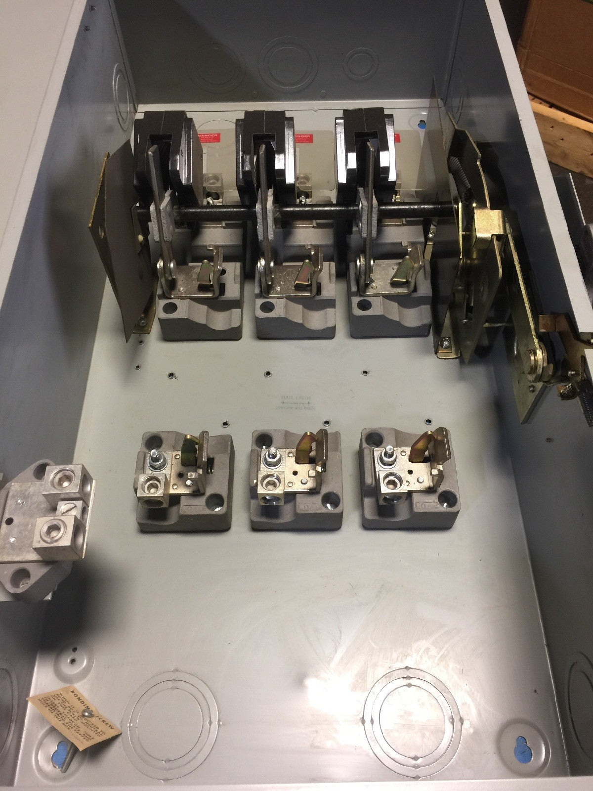 FPE H1236SN HEAVY DUTY SAFETY SWITCH 600 VAC 200 AMP 150 MAX HP 3 POLES