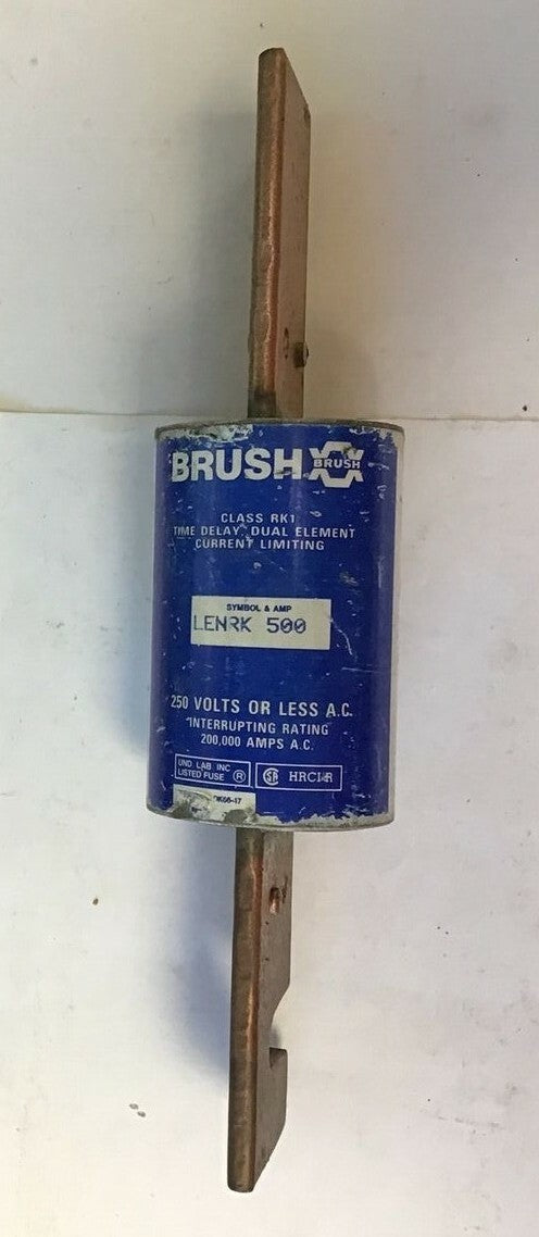 BRUSH LENRK 500 TIME DELAY FUSE CLASS RK1 250VAC