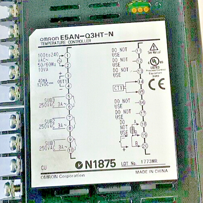OMRON E5AN-Q3HT-N TEMPERATURE CONTROLLER 240VAC 50/60HZ 10VA