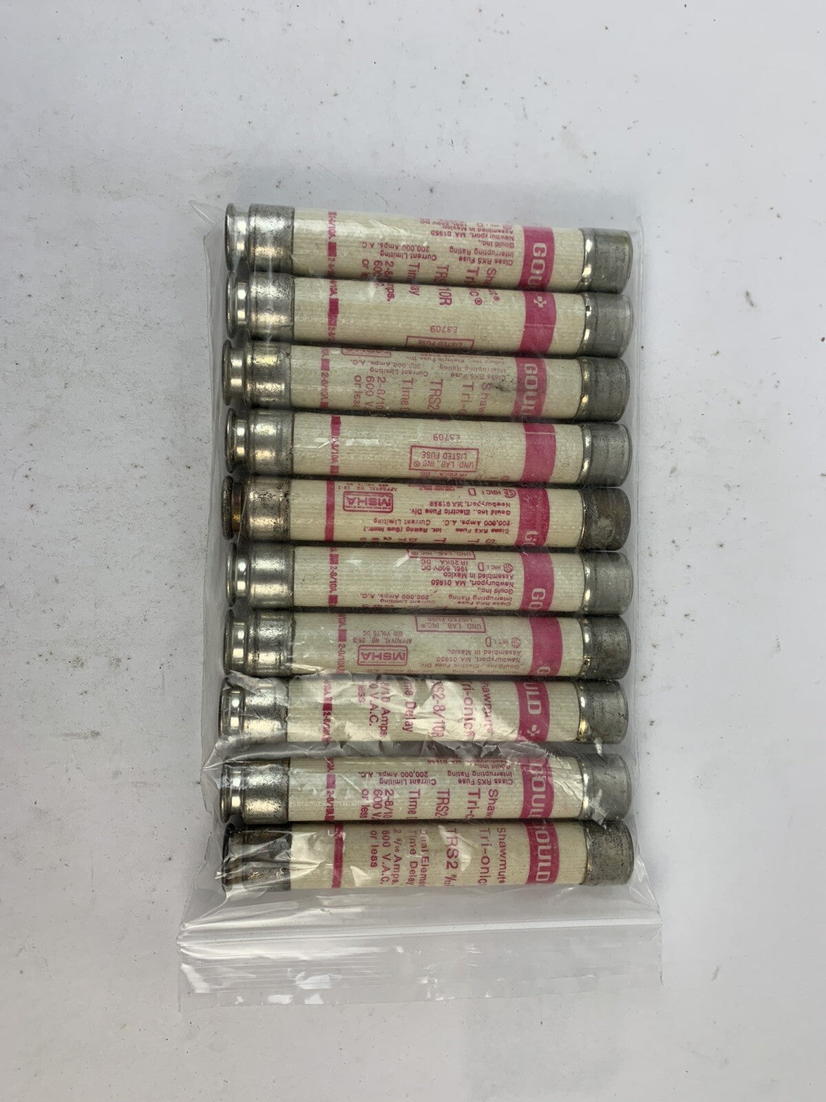 Gould Shawmut Tri-Onic TRS2-8/10R 2 8/10A 600V Fuse "Lot of 10"