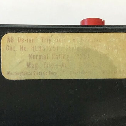 WESTINGHOUSE HLB3125T TRIP UNIT 125A