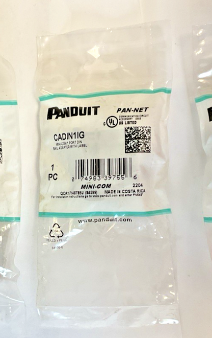 PANDUIT CADIN1IG DIN RAIL ADAPTER 1PORT MINI-COM ***LOTOF3***