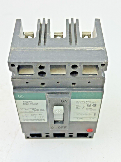 GE - TEB132060 - INDUSTRIAL CIRCUIT BREAKER  - 60 A, 240 VAC, 250 VDC, 3 POLE