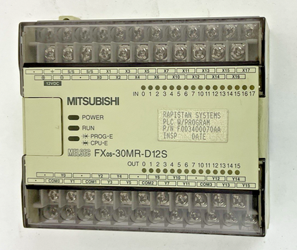 MITSUBISHI FX0S-30MR-D12S PROGRAMMABLE CONTROLLER 12VDC 8W