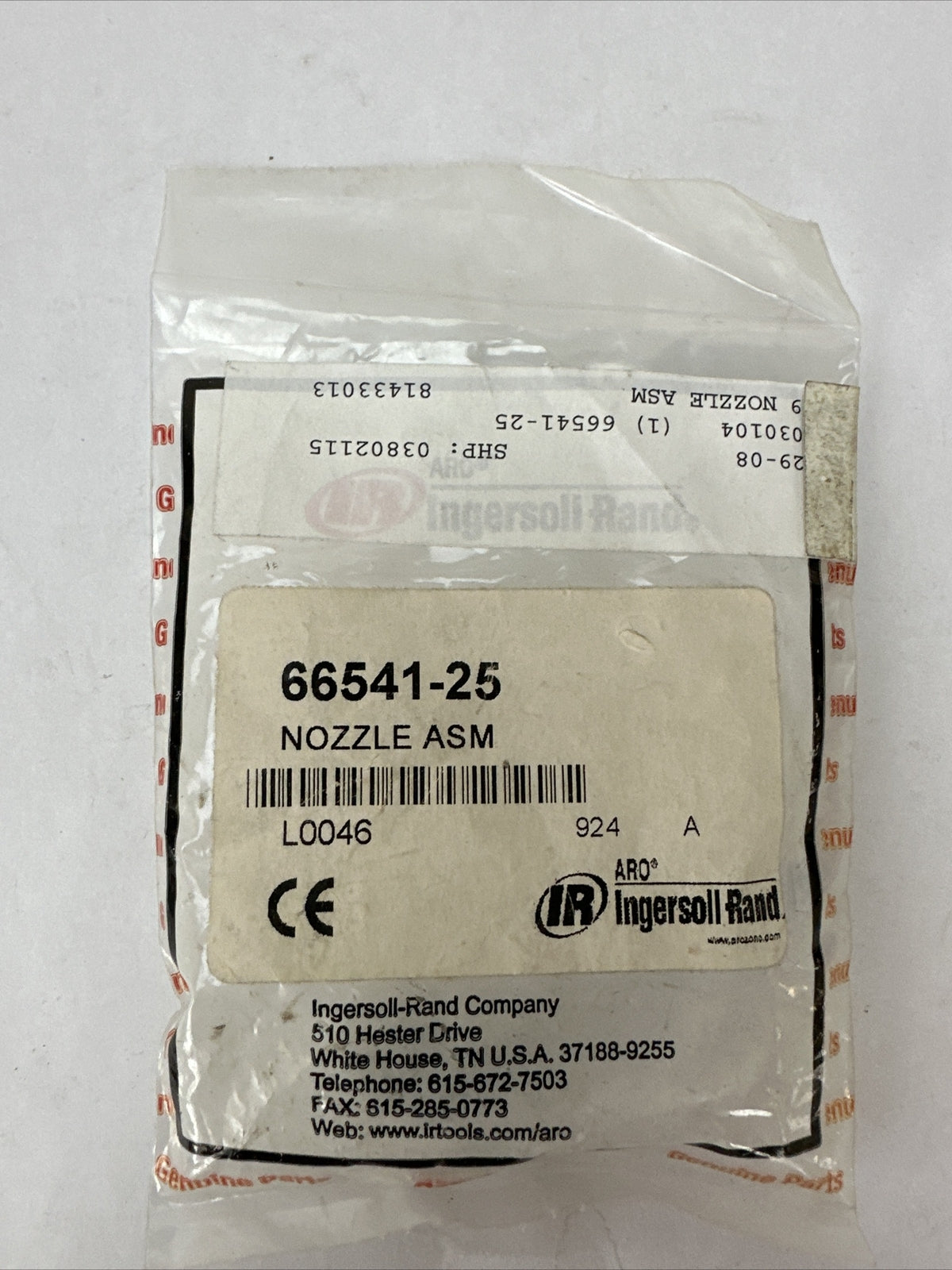 INGERSOLL RAND 66541-25 NOZZLE ASM