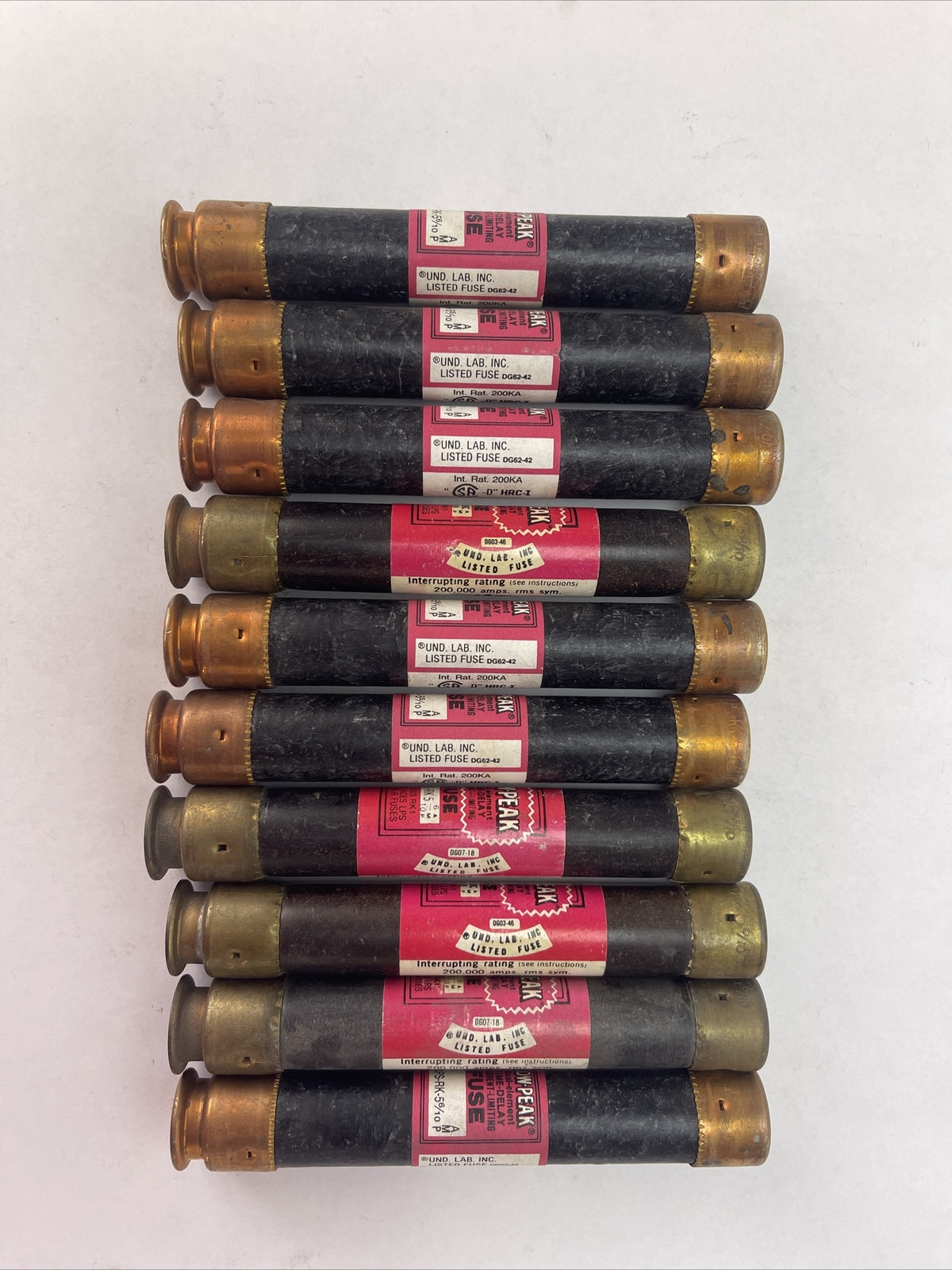 BUSSMANN LPS-RK-5 6/10 LOW-PEAK DUAL TIME DELAY ELEMENT FUSE 600VAC (LOT OF 10)
