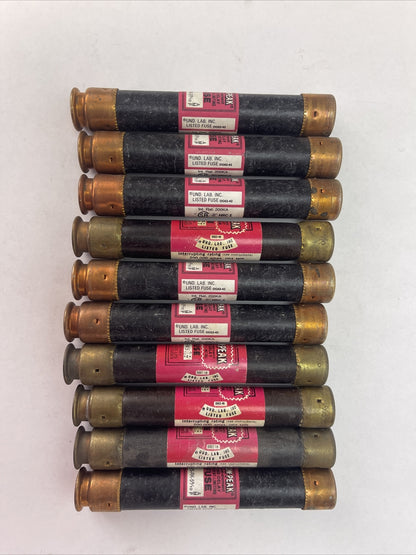 BUSSMANN LPS-RK-5 6/10 LOW-PEAK DUAL TIME DELAY ELEMENT FUSE 600VAC (LOT OF 10)