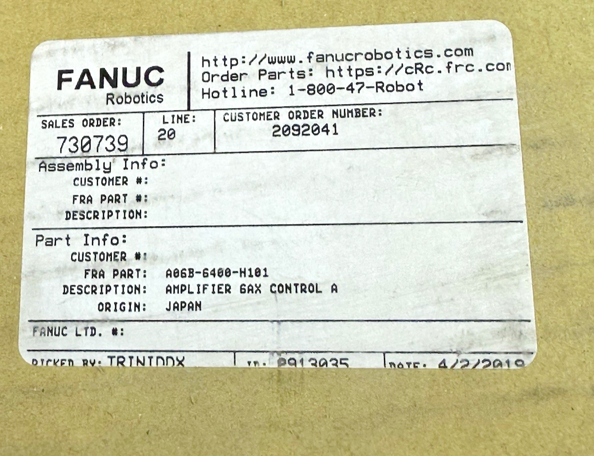 FANUC A06B-6400-H101 Servo Drive Amplifier A06B6400H101