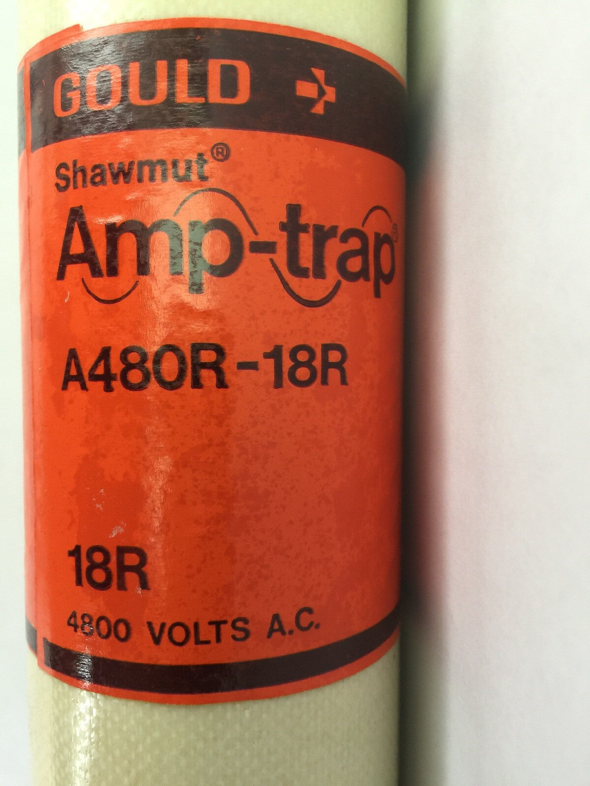 GOULD SHAWMUT AMP-TRAP A480R-18R CURRENT LIMITING FUSE 4800 VAC