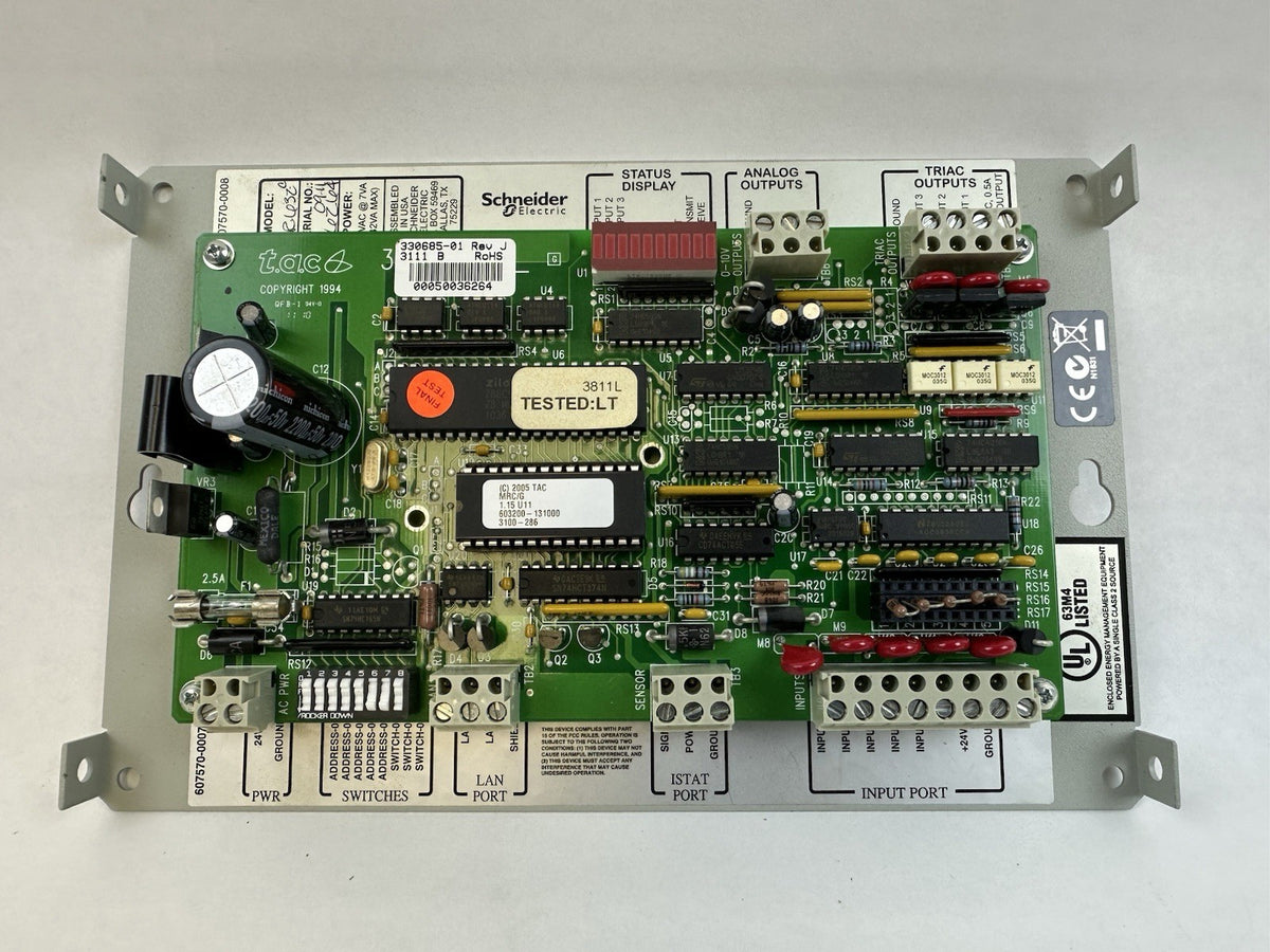 TAC SCHNEIDER ELECTRIC CSI SYSTEM MR632C MICRO REGULATOR CONTROL BOARD 330685-01